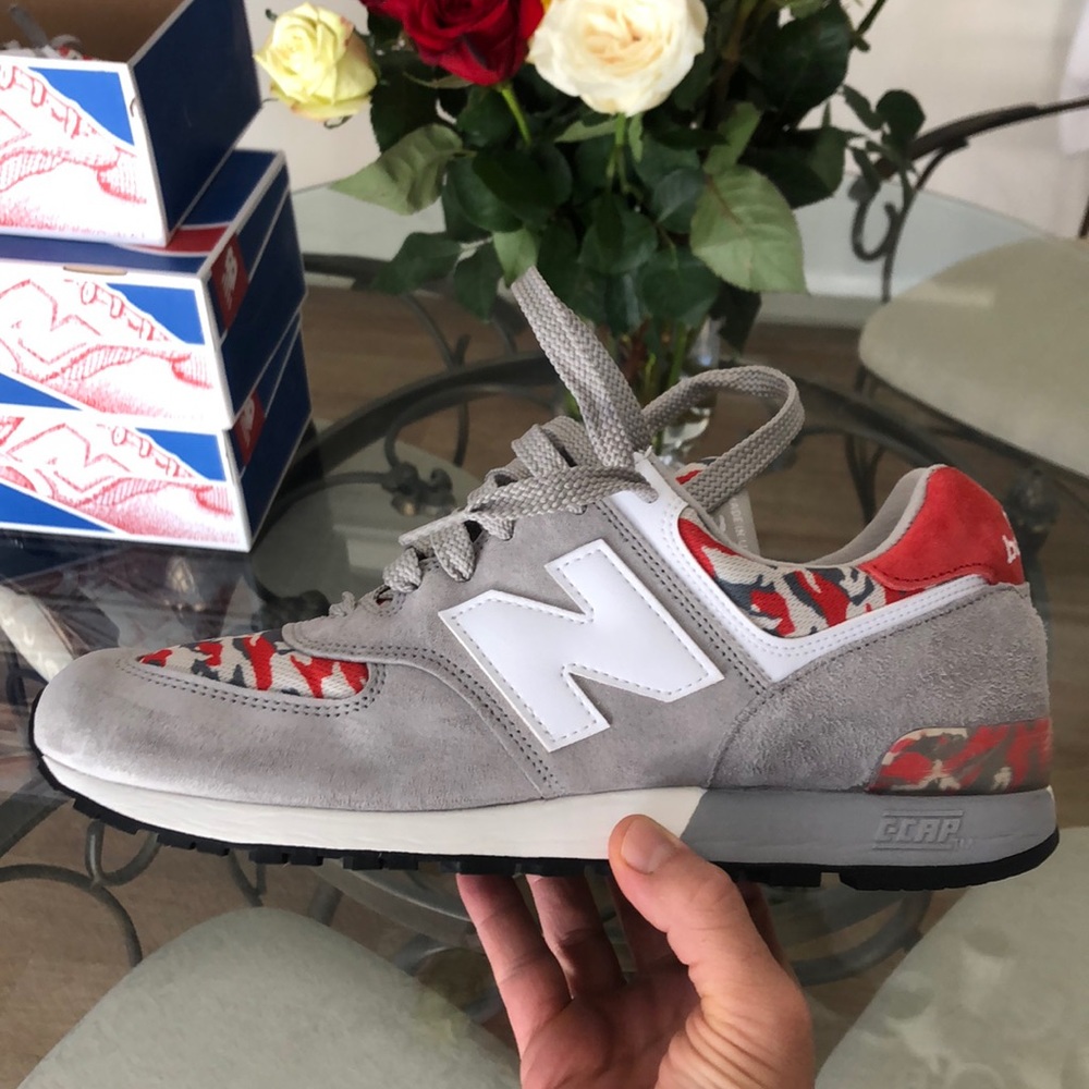 🇺🇸NEW BALANCE 576 GREY/RED/CAMO MADE IN USA SZ 10